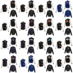 Men's Reversible Jacket With Faux Leather Sleeves Screen Print Graphics Logos 24