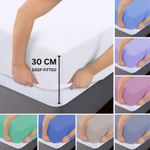 Extra Deep 30cm Fitted Sheet Ultra Soft Bed Sheets Single Double King Super King