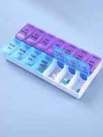 Weekly Pill Organizer AM PM 7 Day Tablet Storage Box Portable Medicine Dispenser