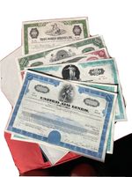 Airline Company Stock Certificates - Aviation Collection Set - 6 (1950s - 1970s)