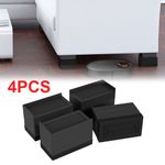 4Pcs Heavy Duty Bed Chair Risers Feet Leg Lift Furniture Extra Raisers Stand Kit