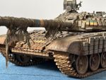 1:16 T72 B2 Ready Assembled Static Tank By Trumpeter Plus Figure