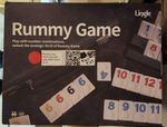Rummy Cup Game Set with case. 2-4 Players with 106 Rummy Tiles and 4 Racks