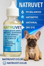 Pet Dog Cat Advanced Eye Drops 30ml 100% Organic Soothing Lubricating