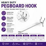HEAVY DUTY PEGBOARD PEG|BOARD|WALL PEGBOARD 1"|25MM PRONG|HOOK|ARM DISPLAY