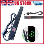 1U 6 Way PDU SURGE PROTECTED 19" Inch Horizontal Mount 13A Switched UK Sockets