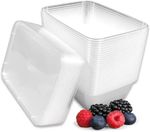 25Pk Plastic Food Containers with lids Takeaway Microwave Safe Storage Boxes