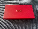 Cartier Leather Luggage Tags Set of 2 Brown Gold-Tone Hardware, Box Ribbon