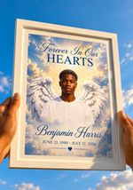 Forever In Our Hearts Personalised Memorial Benjamin Harris A4: 21 x 29.7 cm