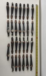 27 Metal Stair Staircase Clips Carpet Runner Grips Art Deco Antique Vintage Set