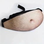 Dadbag Body Waist Belt Bum Bag 3D Funny Hairy Beer Fat Belly Pack Pouch-UK