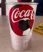 Official World Cup 2026 Coca Cola Colour Change Aluminium Cup - FIFA Football