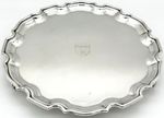 Silver Plate Salver Tray by J.B. Chatterley – C. 1950 – Reading University Crest