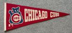 1960s Chicago Cubs MLB Baseball Red Felt Pennant Full Size 29 inc long