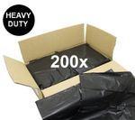 200 Heavy Duty Refuse Sacks Black Bin Liner Rubbish Bags Waste Bag 200g 18x29x39