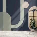 Superfresco Easy Oval Geo PopBlue  Print To Order Fixed Size Mural | Wallpaper