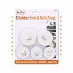 5 Pieces Sink Plug Universal Kitchen Bathroom Stopper Rubber Basin Bath drain