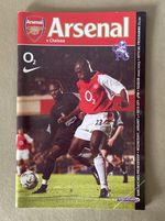 ARSENAL V CHELSEA 2002-03 LEAGUE PROGRAMME
