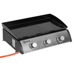 Portable Gas Plancha BBQ Grill 3 Burner Stainless Steel Outdoor Griddle 9kW