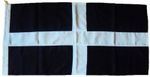 St Piran flag Cornwall Cornish flag traditionally sewn MoD approved woven fabric