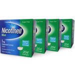 4 x Nicotinell Mint sugar free 1mg Lozenge 204 x 4 =816 pieces UK Pharmacy