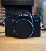 Leica R5 SLR Body Only Black, Working, Original Case Front Lens Cap and Strap