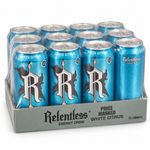 Relentless White Citrus Energy Drink with Caffeine 12 x 500ml Cans