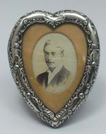 Victorian Silver Fronted Heart-Shaped Photo Frame (3” tall) – H/M 1898  (2)