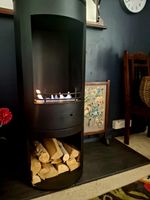 Bio Ethanol Cylinder Fire Stove - Open Fronted - No Chimney Needed.