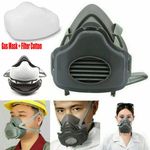 Safety Gas Mask Respirator Half Face Protect Painting Spray Facepiece w/Filters