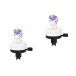 2Pcs Universal Fit Unicorn Bike Bell Durable Aluminum Cartoon Kids Scooter Horn
