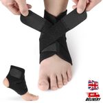 Ankle Support Strap Compression Wrap Bandage Brace Sprain foot Pain Relief UK