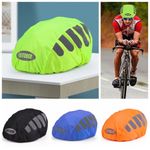 Bike Helmet Rain Cover With Reflective Strip Waterproof Windproof Bicycle Helmet