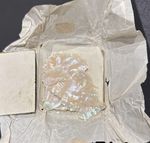 Antique Package Of Paper Thin Awabi Shell MOP Pieces For Paper Mache Box Repair