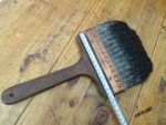 Vintage Paint Brush, dusting brush, paste, 7” wide HAMILTONS. Copper Band. LARGE