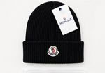 Moncler Black Ribbed Knit Beanie Hat Men One Size Winter UK Fast 2 day delivery 
