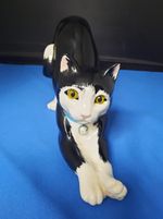 Vintage Hand-Painted Ceramic Black & White Cat by Just Cats & Co (Staffordshire)