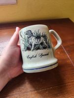 Vintage English Spaniel Pheasant Hunt Coffee Mug Tankard Stoneware Speckle Dog
