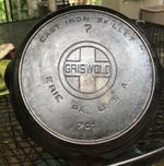 Griswold 701 No. 7 Cast Iron Skillet Big Block Logo with Heat Ring-B.C.