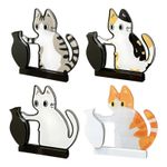 4PCS Cat Whisker Holder, Acrylic Cat Whisker Keepsake Vase Refrigerator Magnets