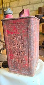 Old Sm and BP Motor Spirit  Petrol Can