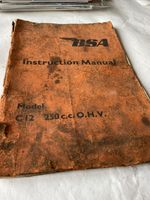 BSA INSTRUCTION MANUAL model C12 259cc O.H.V Sept 1957