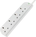 Belkin E-Series 4 Plug SurgeStrip Surge Protected Extension Lead - 1 m White