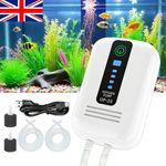 Silent Aquarium Oxygen Pump Air Pump Fish Tank Twin Outlet Valve Accessories UK