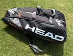 HEAD Team Tennis Racquet Bag, Large,  Black Design, Used, Fits Over 6 Racquets