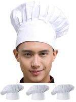 Adult Chefs Hat Catering Baker Elastic Adjustable Men Women Kitchen Cook Cap Uk