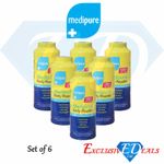 6 x 200g Medipure Medicated Body Powder 100% Talc Free Helps Irritated Skin