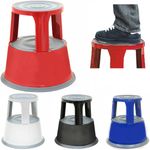 High Quality Heavy Duty Step Foot Kick Stool with Castors Retail, Office, Shop.