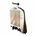 Clothes Rail Rack Industrial Metal Raw Steel & Brass Pipe Style Straight Pipe
