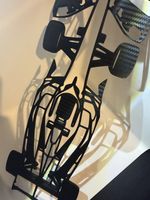 F1 Car Carbon Fiber Effect Wall Art Plaque | 3D Printed Formula 1 Silhouette